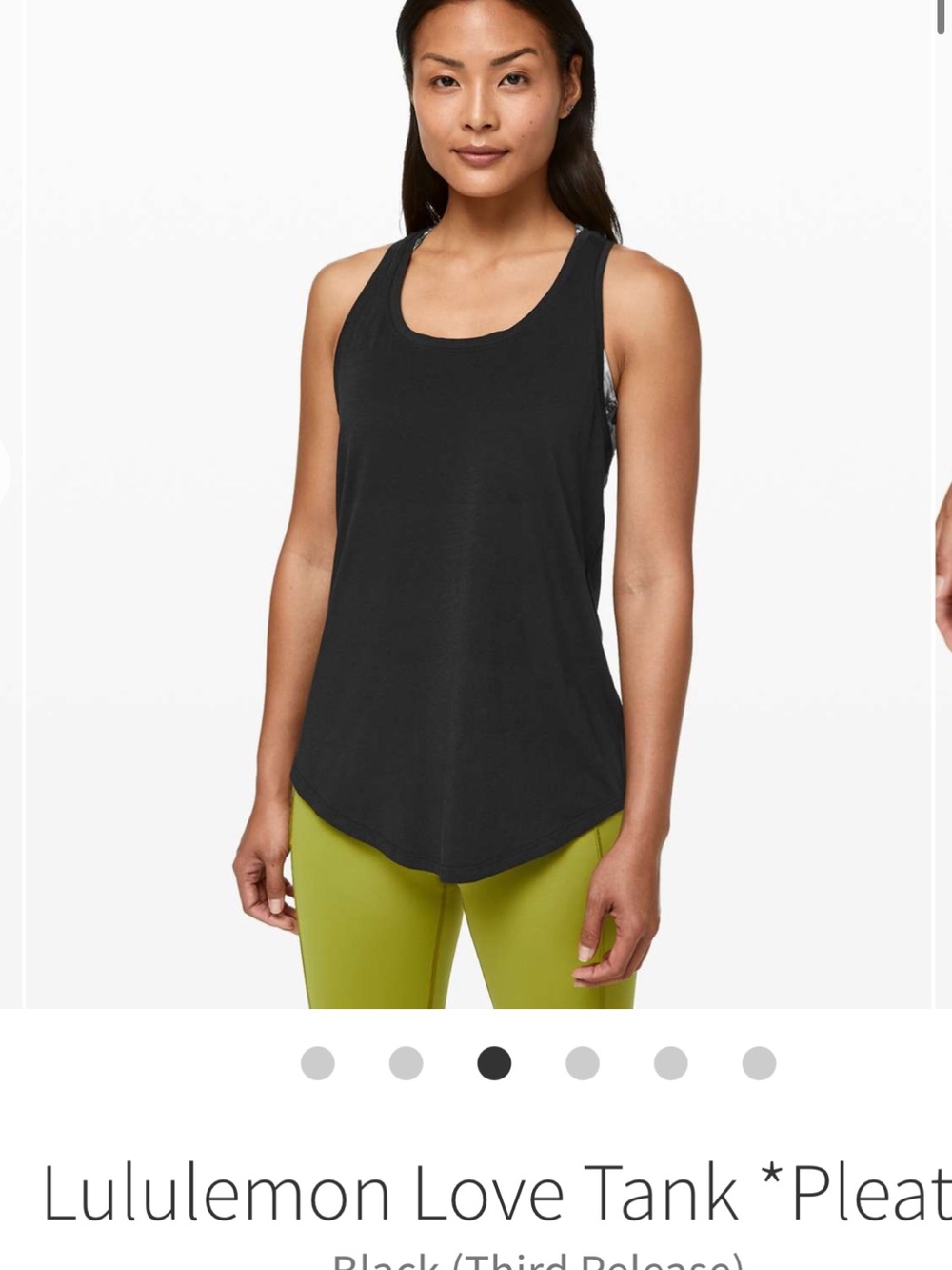 lululemon athletica Black Scoop Neck Tank